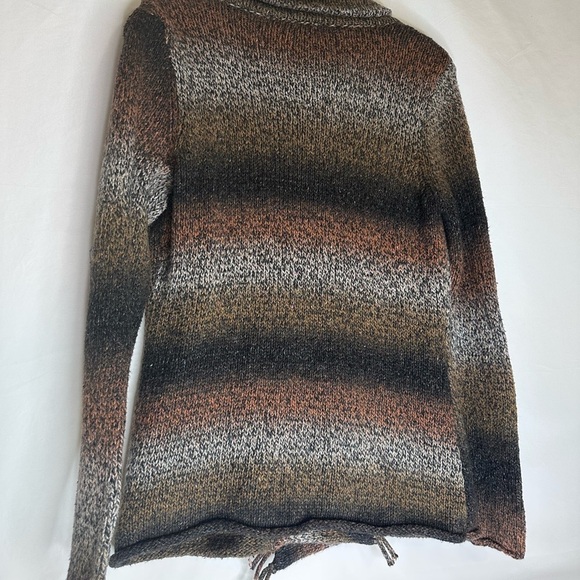 CABI 903 Cotton Silk Chunky Sweater Knit Frontier Fringed Cardigan - Picture 5 of 9